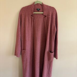 Express Mauve Open Front Cardigan